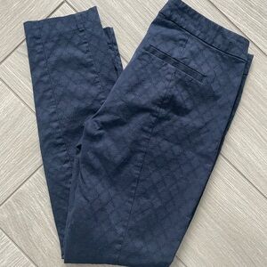 Lilly Pulitzer Kelly Navy Patterned Low Rise Skinny Ankle Pants Size 6